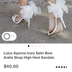 Lulus White Bridal Heel Sandals 