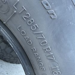 LT285/70/17 Bfgoodrich All-Terrain (2 Tires) $60.00/ Each 
