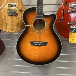 Washburn Electric Acoustic Ea15Atv-a guitar with soft case