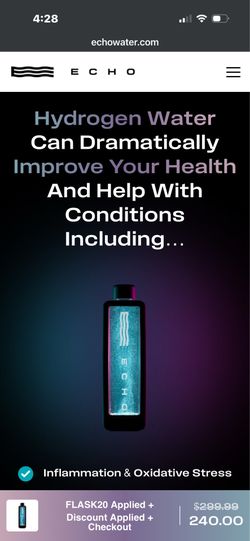 Echo Flask Hydrogen Water Bottle
