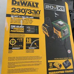 For Sale NEW Dewalt 20V CORDLESS 3 X 360 GREEN BEAM LINE LASER LEVEL KIT. $325