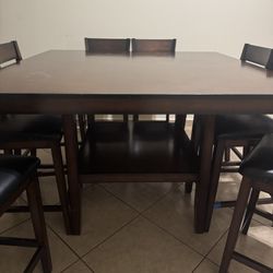 Counter-Height Dining Table Set – 8 Chairs Included