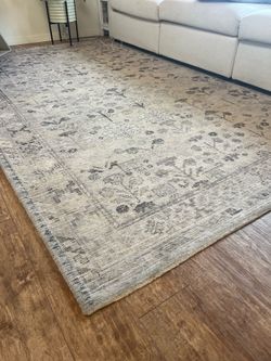 World Market 8x10 Neutral Botanical Area Rug