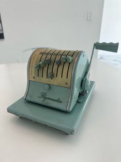 Vintage Paymaster S-1000 Check Writer – Mint Green