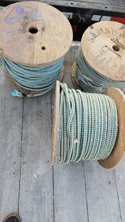 3 reels 400ft  Rope Reel, Samson Dura Oceanmaster led core Poly- Nylon braided Line