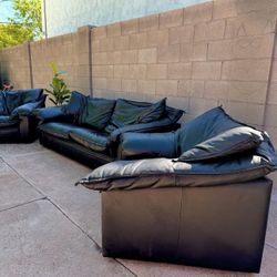 Leather couches