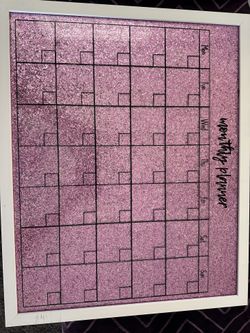 Pink Glitter Calendar