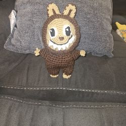 Handmade Crochet Labubu Stuffed Doll 