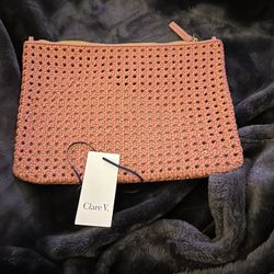 Clare V  Petal Rattan Flat Clutch