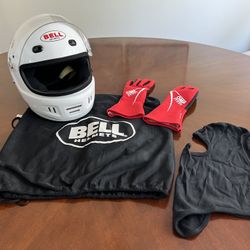 Racing Helmet And Gloves
