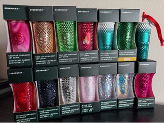 Starbucks Cold Cup Ornament Key Chain Set! (13 total)