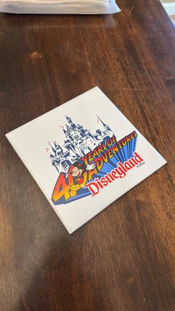 Disneyland Tile Trivet from 1995 celebrating 40 years of Adventure Mickey Castle