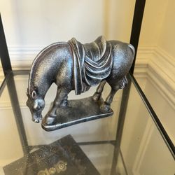 Silver Horse Statue 