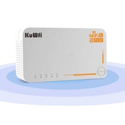 KuWFi 5g Router with sim Card Slot Unlocked,AX3600 WiFi-6 Modem with Sim Card Slot,NR NSA/SA 5G NR SA NSA AX3000 WiFi 6 CPE Router with Battery