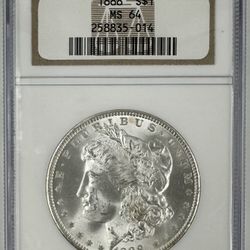 1888 S$1 MS64 Graded Morgan Silver Dollar 