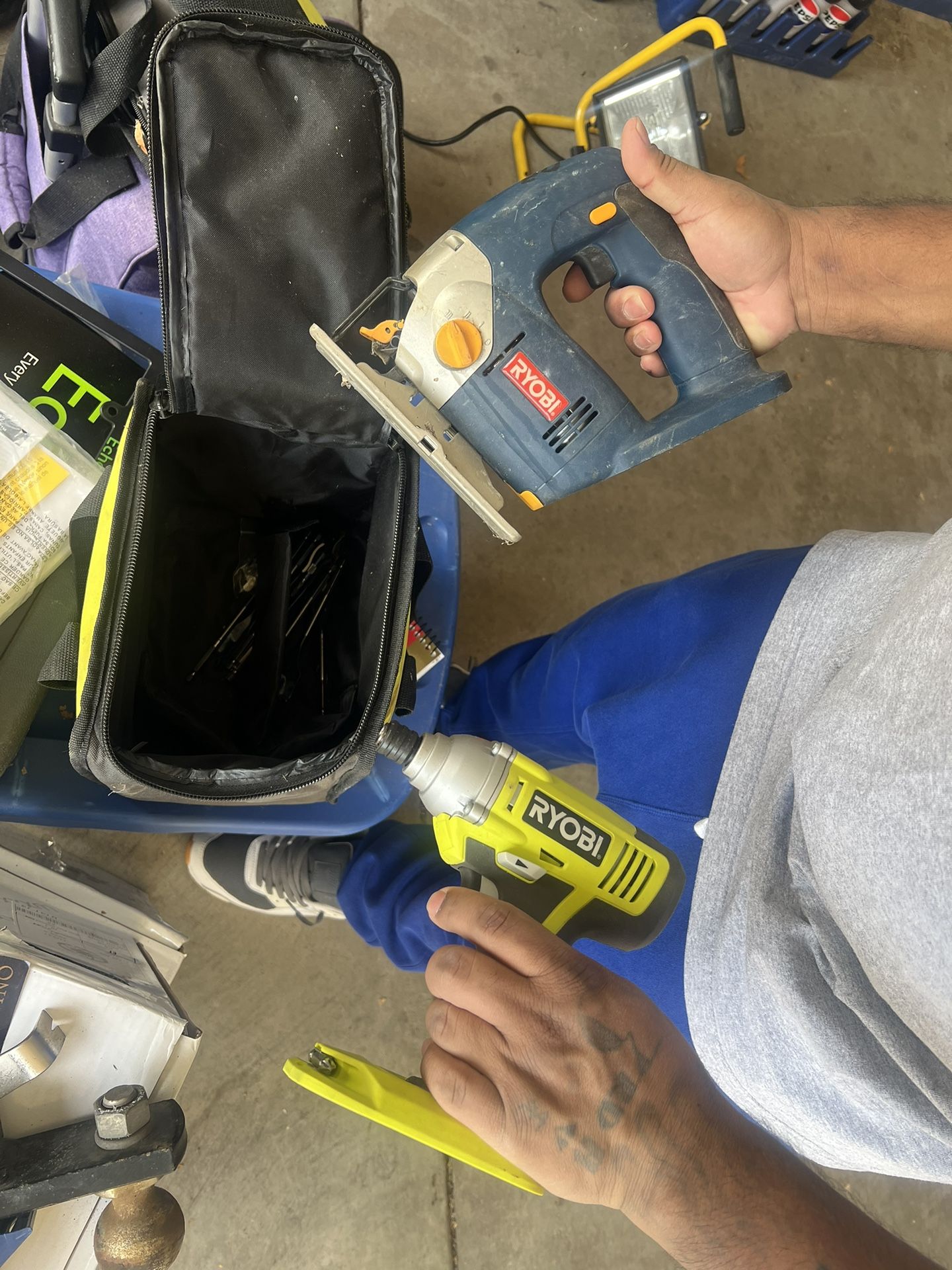 Ryobi Impact Drill And Jig Saw And Reciprocating Saw