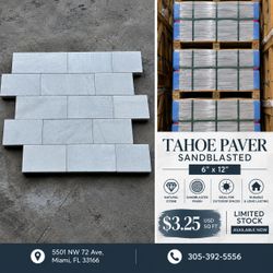TAHOE PAVER 6x12 SANDBLASTED – $3.25/SQ FT