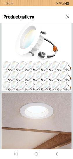 Sunco 24 Pack 4 Inch LED Recessed Lights, Retrofit Can Lighting, 660 LM, 11W (40W Equivalent), Selectable CCT 2700K/3000K/3500K/4000K/5000K, Dimmable,