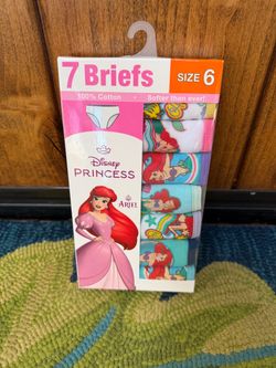 NEW Disney Girls' Little Mermaid Princess Ariel Undies size 6