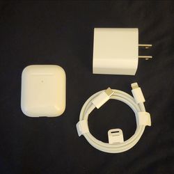 Apple AirPods Wireless Bluetooth In-Ear Earbuds, White, Charging Case