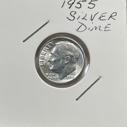 1955  Brilliant Uncirculated SILVER DIME 