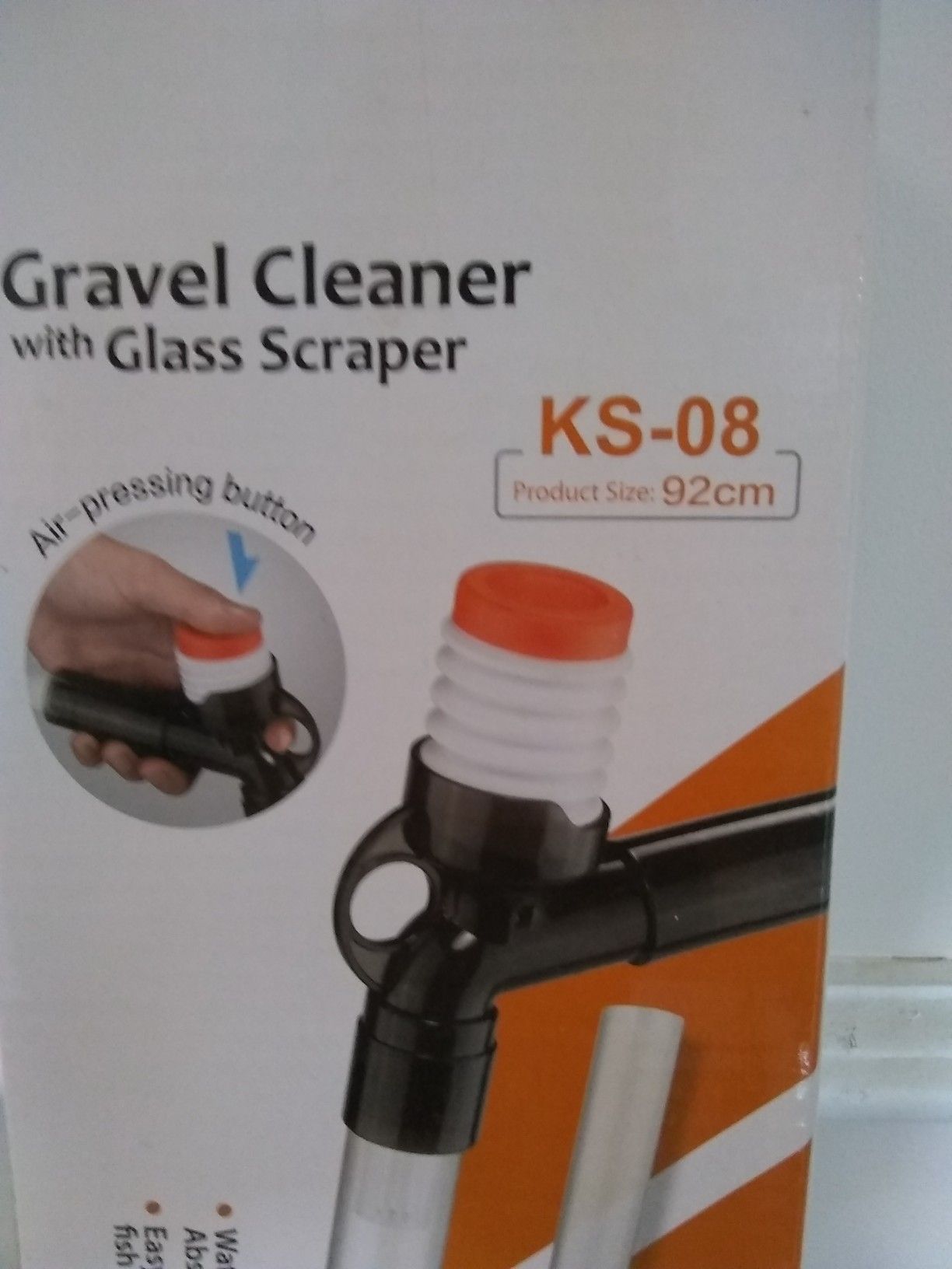 Aquarium Tank Gravel Cleaner with Glass Scraper