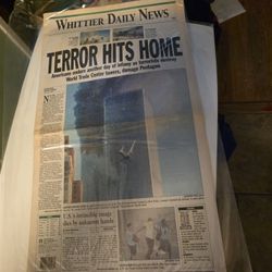 Whittier Daily News September 12 2001 911 Terror