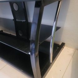 Black Glass TV Stand Holds Up To 50" TV 