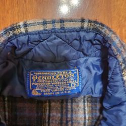 Vintage 1960s Virgin Wool Made In The USA Pendleton Blue Collard 