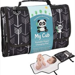 Baby Changing Pad Portable Diaper Changing Pad For Travel Built In Memory Foam Pillow Waterproof Infant Changing Station