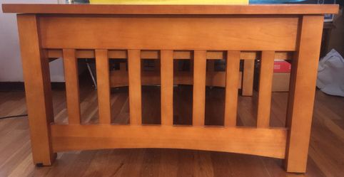 Small Floor Wood Wooden Table with Elevated Sliding Top for Drawer Storage