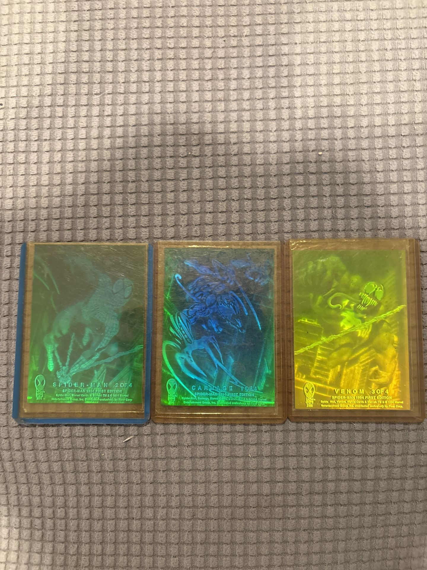 Spider-Man Hologram Cards Set 3 Of 4