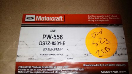 Motorcraft Water Pump 2014 Fusion