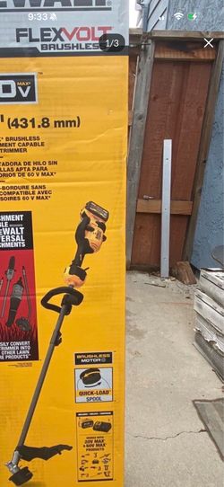 Flex Volt 60V MAX 17 in. Cordless Battery Powered Attachment Capable Trimmer (Tool Only) brand new