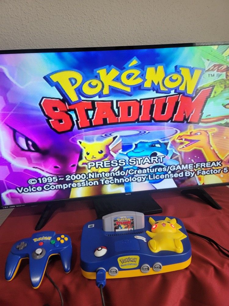 Nintendo 64 Pikachu Edition And Jungle Green N64 With Games