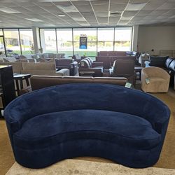 Curved Fabric Sofa 