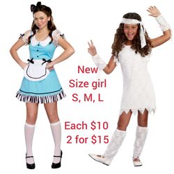 Brand new Halloween girl costumes. Size S, M, L