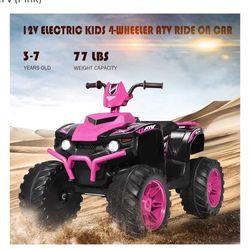 12 V Pink Toddler Ride On  ATV 