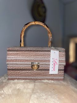 Linea Donna brown Straw  purse