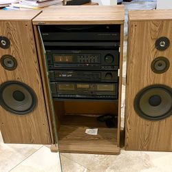 1980’s Sony Sound System: AMP, Turntable, Cassette, Tuner, Speakers 🔊, Rack