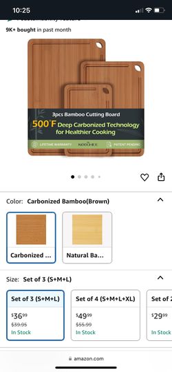 3 Piece Bamboo Cutting Board