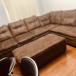 Brown Sectional With Ottom Pickup Orlando