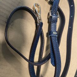 Blue Leather Purse Strap 