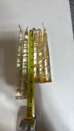 Gold glass candles