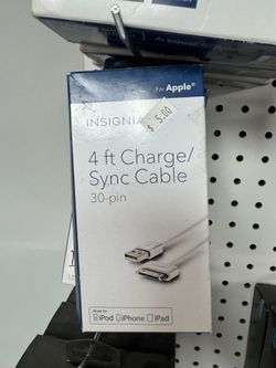 Insignia 4ft Charge/Sync Cable 30-Pin for Apple | $5