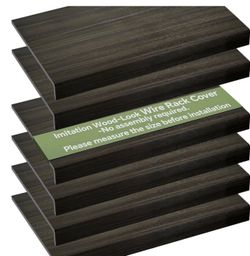 6 PCS Wire Rack Covers for Pantry Wood Grain, 33''W * 16''D