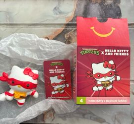 Hello Kitty x Raphael White Happy Meal Toy w/ Box & Card | TMNT McDonald’s 2025