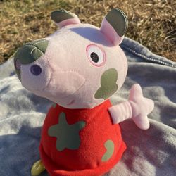 Peppa Pig Plush in Mud Dress 12'' Stuffed Animal Toy Muddy