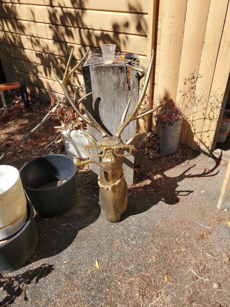 Brass Deer Head