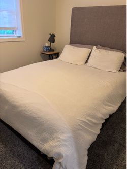 Queen mattress and bed frame